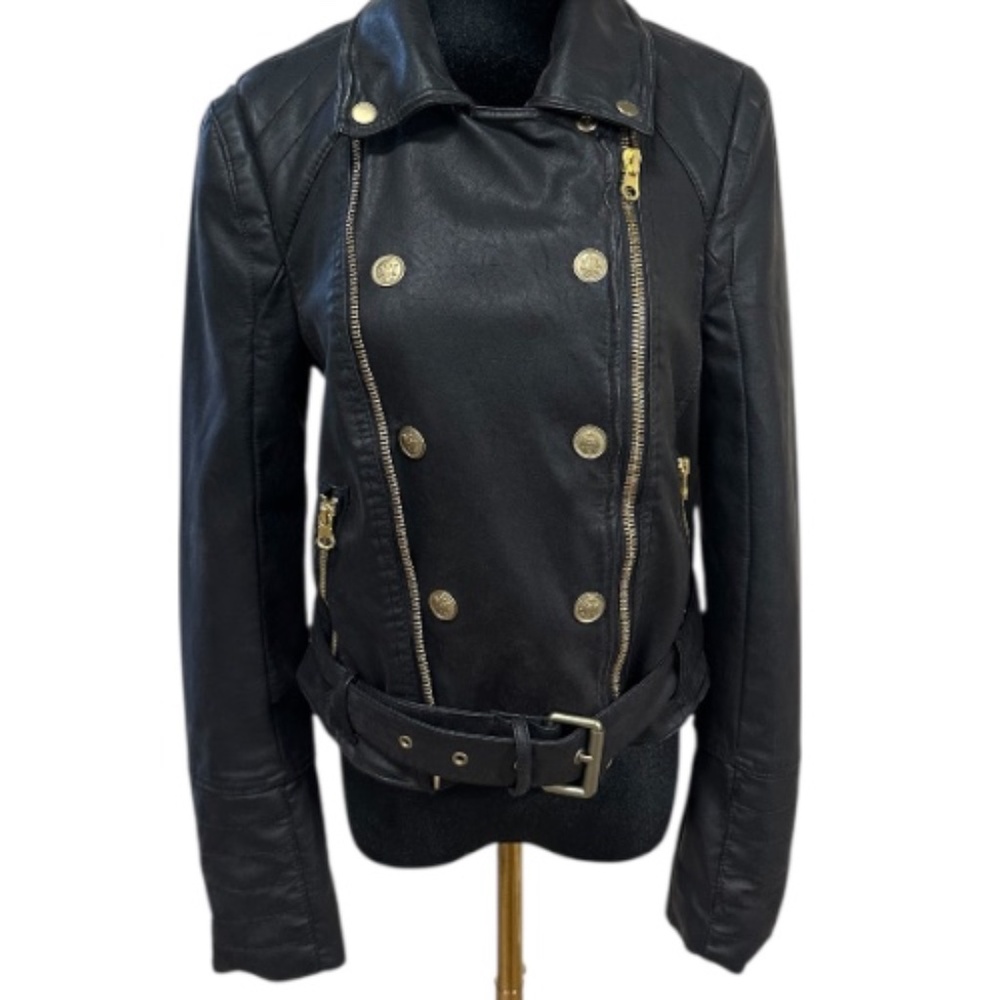 Free People We The Free Vegan Leather Moto Jacket | Size S - Picture 13 of 13